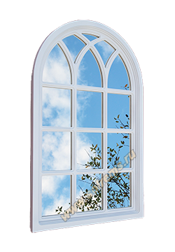 Арочное зеркало в раме Ажур