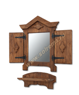 Зеркало-окно в комплекте с полочкой "Теремок"