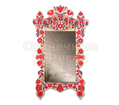 Зеркало в расписной раме "Краса Севера"