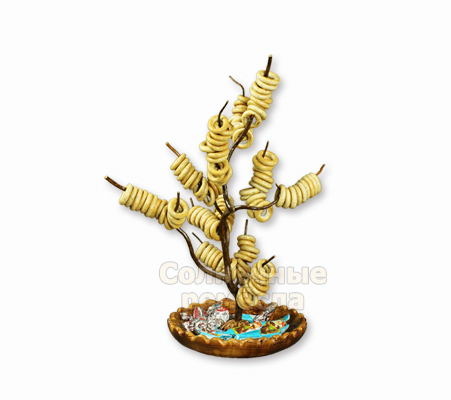 Украшение для чайного стола "Хлебное дерево" с подносом