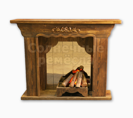 Каминный портал декоративный с имитацией пламени